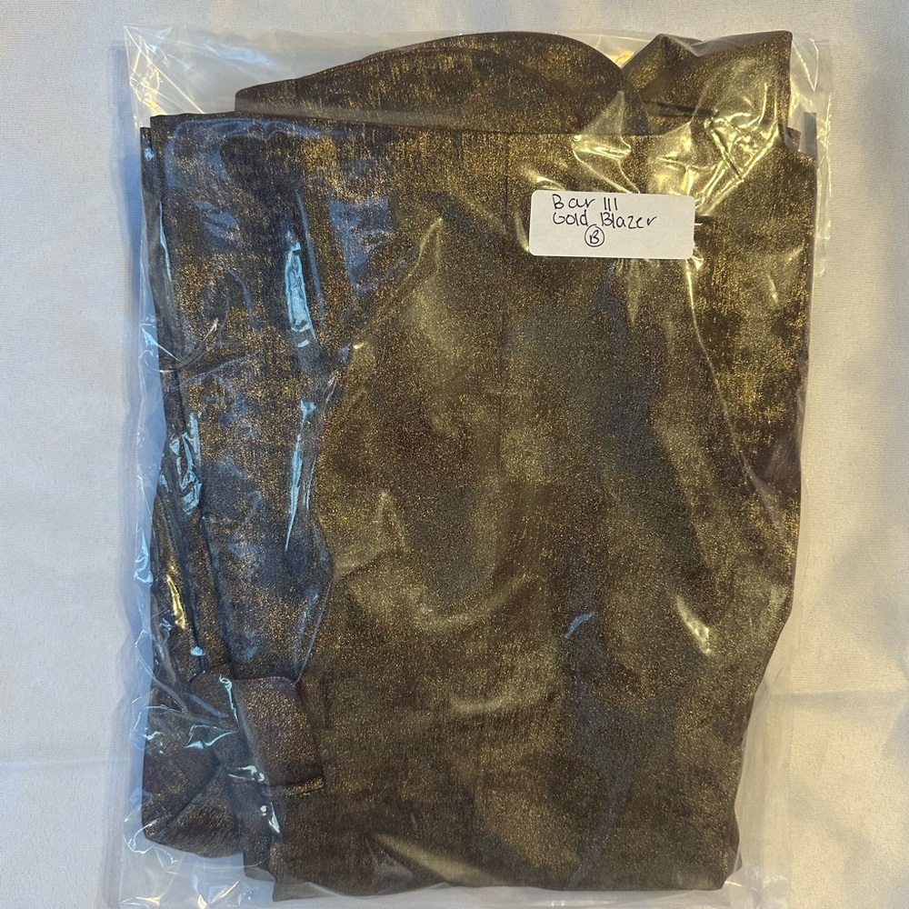 Bar III Gold and Brown Women's Blazer - SIZE 2 - Picture 7 of 9